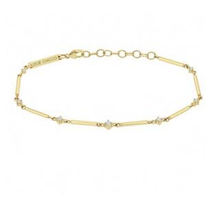 NEW ZOË CHICCO women's square bar bracelet in gold